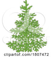 Cartoon Evergreen Or Christmas Tree