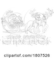 Cartoon Black And White Christmas Greeting