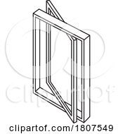 Poster, Art Print Of Cartoon Black And White Center Pivot Window