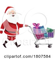 Poster, Art Print Of Santa Clause Shopping