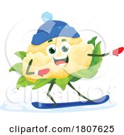 Christmas Cauliflower Food Mascot