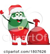 Christmas Avocado Food Santa Mascot
