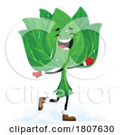 Christmas Spinach Food Mascot