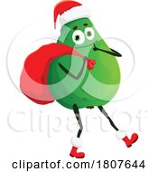 Poster, Art Print Of Christmas Avocado Food Santa Mascot