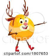 Christmas Orange Food Mascot by Vector Tradition SM