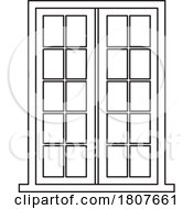 Poster, Art Print Of Black And White French Doors