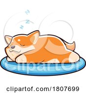 Shiba Inu Dog Sleeping On A Bed by Vector Tradition SM