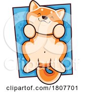 Poster, Art Print Of Shiba Inu Dog Sun Bathing On A Beach Towel