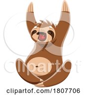 Sloth Sitting And Reaching Up by Vector Tradition SM