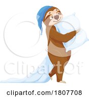 Poster, Art Print Of Sloth Carrying A Pillow And Blanket