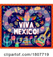 Poster, Art Print Of Viva Mexico Design