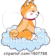 Poster, Art Print Of Shiba Inu Dog On A Cloud