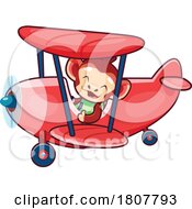 Poster, Art Print Of Monkey Piloting A Plane