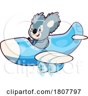 Poster, Art Print Of Koala Pilot Flying A Plane