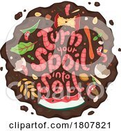 Poster, Art Print Of Earth Worms In Compost With Turn Your Spoil Into Soil Text
