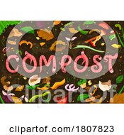 Poster, Art Print Of Earth Worms Forming The Word Compost