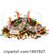 Poster, Art Print Of Worker Earth Worms In A Compost Pile