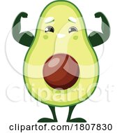 Avocado Mascot Flexing by Vector Tradition SM