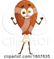 Chicken Leg Food Mascot by Vector Tradition SM