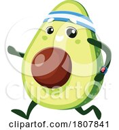 Avocado Mascot Running