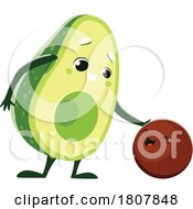 Avocado Mascot Petting A Seed by Vector Tradition SM