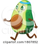 Poster, Art Print Of Avocado Mascot Running