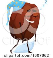 Sleepy Coffee Bean Mascot