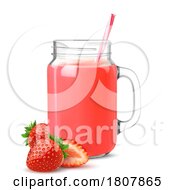Poster, Art Print Of 3d Strawberry Smoothie