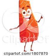 Poster, Art Print Of Salmon Fillet Food Mascot