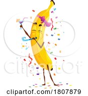 Celebratinging Banana Fruit Food Mascot by Vector Tradition SM