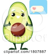 Avocado Mascot With Love Message
