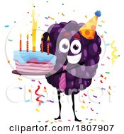 Blackberry Birthday Fruit Food Mascot by Vector Tradition SM