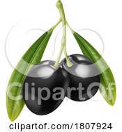 3d Black Olives