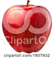 3d Red Apple