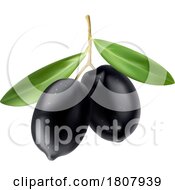 Poster, Art Print Of 3d Black Olives