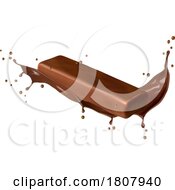 Poster, Art Print Of 3d Chocolate Bar And Splash