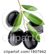 3d Black Olives