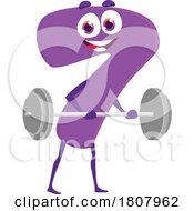 Poster, Art Print Of Number Seven Fitness Mascot