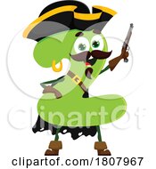 Number Two Pirate Mascot by Vector Tradition SM
