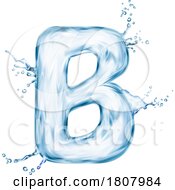 Poster, Art Print Of 3d Water Splash Letter B