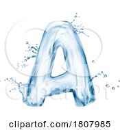 3d Water Splash Letter A by Vector Tradition SM