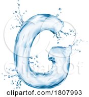 Poster, Art Print Of 3d Water Splash Letter G