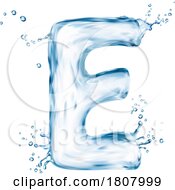 Poster, Art Print Of 3d Water Splash Letter E