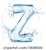 Poster, Art Print Of 3d Water Splash Letter Z