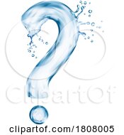 Poster, Art Print Of 3d Water Splash Question Mark