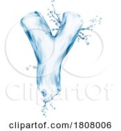 Poster, Art Print Of 3d Water Splash Letter Y