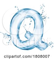 Poster, Art Print Of 3d Water Splash Letter Q