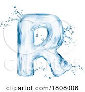 Poster, Art Print Of 3d Water Splash Letter R