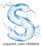 Poster, Art Print Of 3d Water Splash Letter S