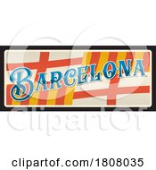 Travel Plate Design For Barcelona by Vector Tradition SM